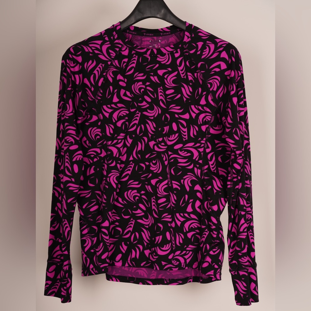 T-Max Magenta and Black Thermal Shirt Size L